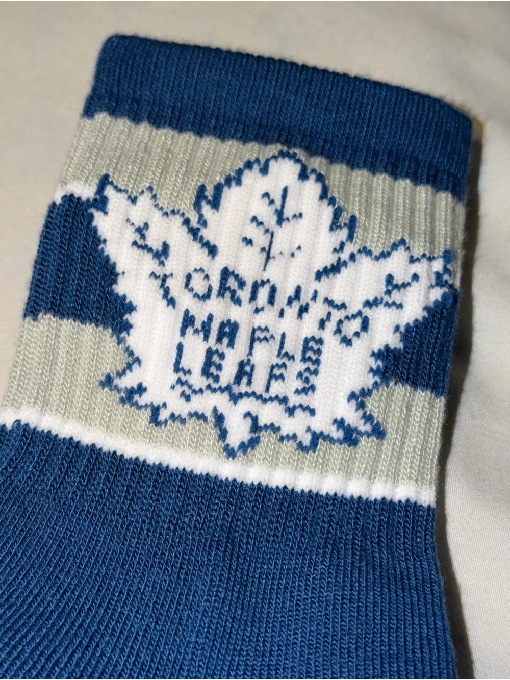 For Bare Feet NHL Hockey Toronto Maple Leafs Socks Men’s Size Large New No Tags.